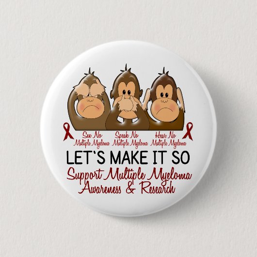 Sehen Sie, dass zu sprechen kein multiples Myeloma Button (Vorderseite)