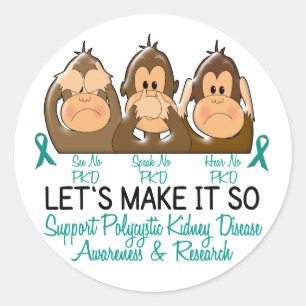 Sehen Sie, dass zu sprechen keine Polycystic Runder Aufkleber