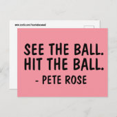 SEHEN SIE DEN BALL. SCHLIESSEN SIE DIE BALL PETE R POSTKARTE (Vorne/Hinten)