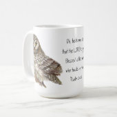 Sehen Sie den Herrn ist Gutes Wasserfarben Owl Psa Kaffeetasse (Vorderseite Links)