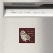 Sehen Sie den Herrn ist Gutes Wasserfarben Owl Psa Magnet (In Situ (Geschirrspüler))