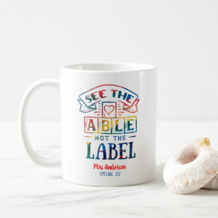 Sehen Sie den Lehrer zum Thema "Able Not the Label Kaffeetasse