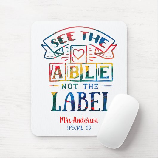Sehen Sie den Lehrer zum Thema "Able Not the Label Mousepad (Mit Mouse)