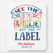 Sehen Sie den Lehrer zum Thema "Able Not the Label Mousepad (Vorne)