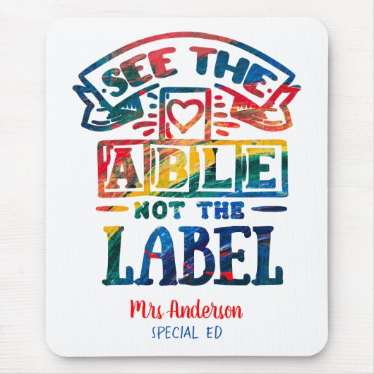 Sehen Sie den Lehrer zum Thema "Able Not the Label Mousepad (Vorne)