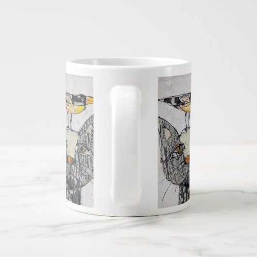 Sehen Sie den Vogel? Jumbo-Tasse (Rückseite)