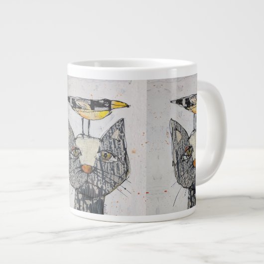 Sehen Sie den Vogel? Jumbo-Tasse (Vorderseite Rechts)