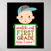 SEHEN SIE DIE ERSTE GRADE HIER KOMME ICH lustig ni Poster (Vorne)