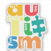 Sehen Sie die Fähigkeit nicht das Etikett Autismus (Vorderseite)