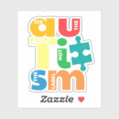 Sehen Sie die Fähigkeit nicht das Etikett Autismus (Blatt)