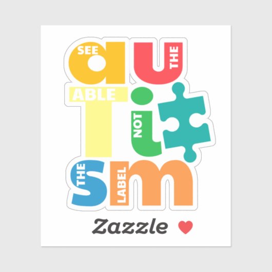 Sehen Sie die Fähigkeit nicht das Etikett Autismus (Blatt)