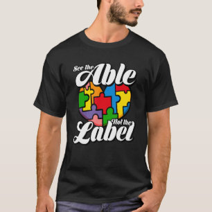 Sehen Sie die Fähigkeit nicht das Etikett Rätsel A T-Shirt