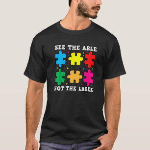 Sehen Sie die Fähigkeit nicht das Etikett Rätsel A T-Shirt