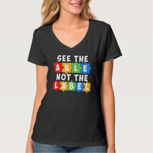 Sehen Sie die Fähigkeit nicht das Etikett Rätsel A T-Shirt