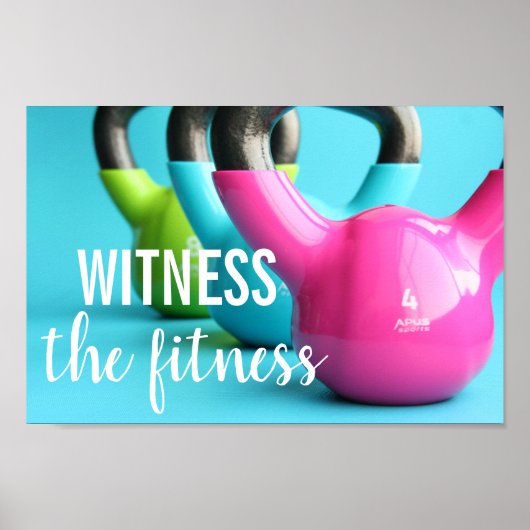 Sehen Sie die Fitness Gymnastik Fitness Kettlebell Poster (Vorne)