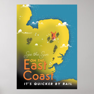 Sehen Sie die Sonne an der Ostküste. Poster