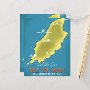 Sehen Sie die Sonne - Isle of Man Reiseplakat.