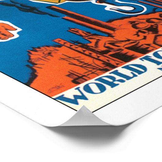 Sehen Sie die sowjetische Gewerkschaft im Entstehe Poster (Ecke)