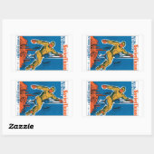 Sehen Sie die sowjetische Gewerkschaft im Entstehe Rechteckiger Aufkleber (Blatt)