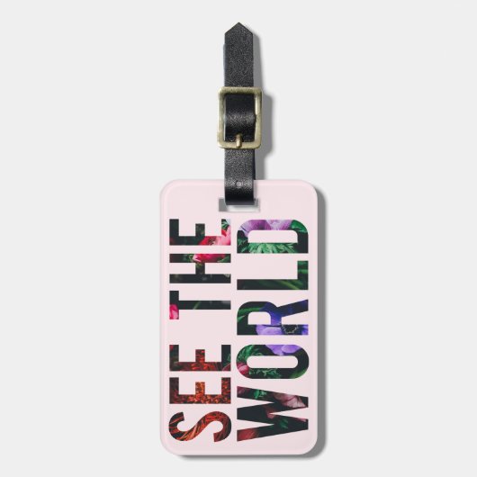 Sehen Sie die Welt, Gepäckanhänger (Vorderseite vertikal)