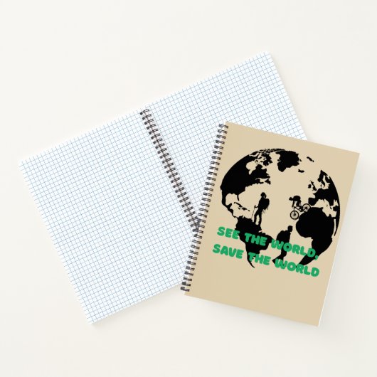 Sehen Sie die Welt Gerettet Radwandern Notizblock (Innenseite)