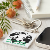 Sehen Sie die Welt Gerettet Radwandern Schlüsselanhänger (Vorderseite rechts)