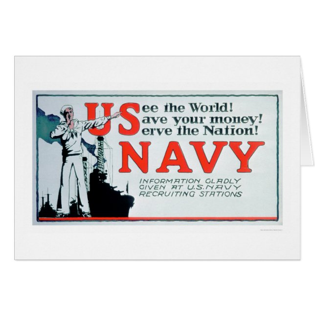 Sehen Sie die Welt, US-Marine (US02162) (Vorderseite (Horizontal))