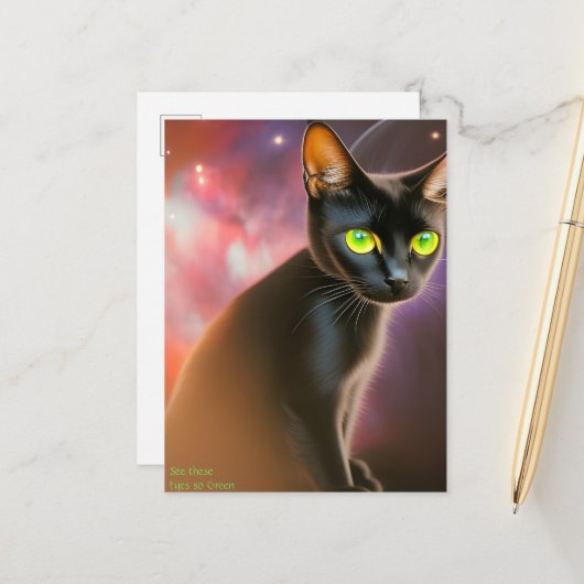 Sehen Sie diese Augen, so grün-ich kann 1000 Jahre Postkarte (Vorderseite/Rückseite Beispiel)