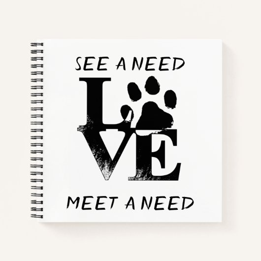 Sehen Sie ein BedarfsNotebook. Notizblock (Vorderseite)