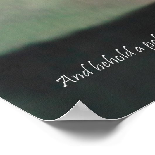 Sehen Sie ein blasses Pferd mit Schrift Zitat Prin Poster (Ecke)