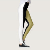 Sehen Sie eine Größe kleinere Streifen schwarz-wei Leggings (Rechts)