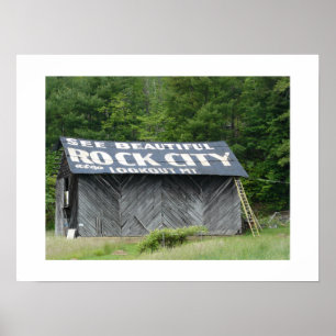 Sehen Sie Felsen Stadt-Druck Poster