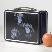 Sehen Sie, hören Sie, sprechen Sie kein Übel Metall Brotdose (Beispiel)