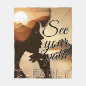 Sehen Sie Ihr Pflaster deutlich Fleecedecke (Vorderseite)