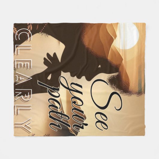 Sehen Sie Ihr Pflaster deutlich Fleecedecke (Vorderseite (Horizontal))