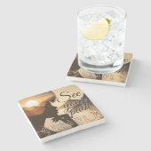 Sehen Sie Ihr Pflaster deutlich Steinuntersetzer (Seitenansicht)