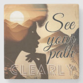 Sehen Sie Ihr Pflaster deutlich Steinuntersetzer (Vorderseite)