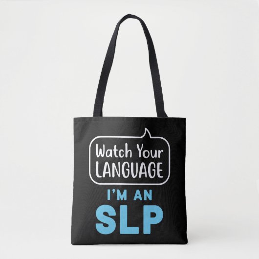 Sehen Sie Ihre Sprache Ich bin ein SLP-Sprecher Pa Tasche (Vorderseite)