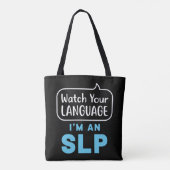 Sehen Sie Ihre Sprache Ich bin ein SLP-Sprecher Pa Tasche (Rückseite)