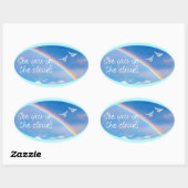 Sehen Sie in den Clouds Oval Stickers 20 pro Blatt (Blatt)