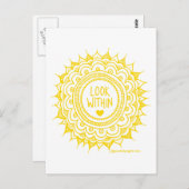 Sehen Sie in Mandala Postkarten Gold (Vorne/Hinten)