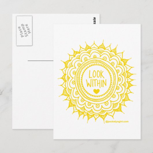 Sehen Sie in Mandala Postkarten Gold (Vorne/Hinten)