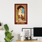 Sehen Sie India Vintage Reiseplakat Poster (Heimbüro)