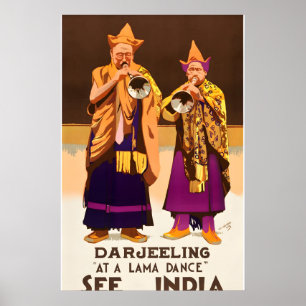Sehen Sie Indien Darjeeling 1930er Jahre Vintage R Poster