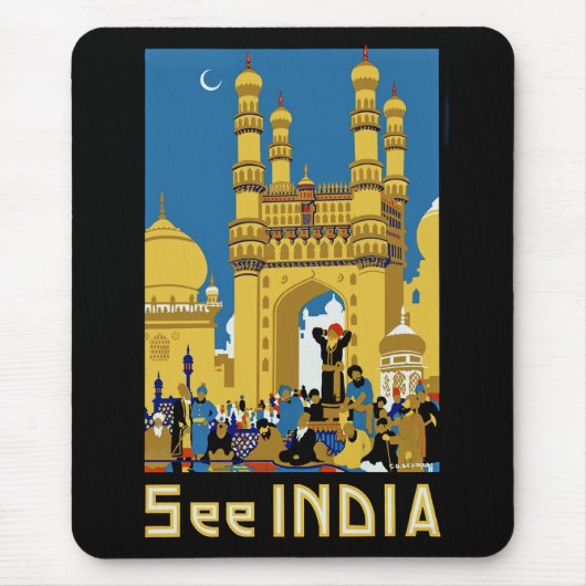 Sehen Sie Indien Mousepad (Vorne)