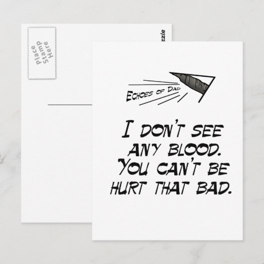 Sehen Sie kein Blut Postkarte (Vorne/Hinten)
