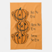 Sehen Sie kein Hören keine Rede kein böse Pumpkin Küchentuch (Vertikal)