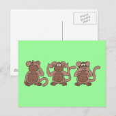 sehen Sie kein Übel Postkarte (Vorne/Hinten)