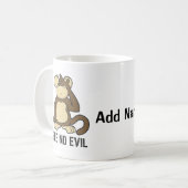 Sehen Sie keine Übel-Affen - zu personifizieren Kaffeetasse (Vorderseite Links)