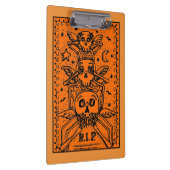 SEHEN SIE KEINEN EVIL FRIEDHOF SKELETON GRABSTEIN, KLEMMBRETT (Rechts)